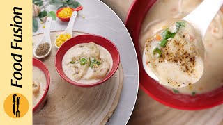 Creamy Chicken amp Dumpling Soup Recipe by Food Fusion [upl. by Sel]