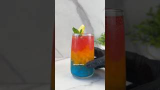 How to Make a Rainbow Drink  Refreshing ThreeColor Drink 🍹shorts [upl. by Ysirhc278]