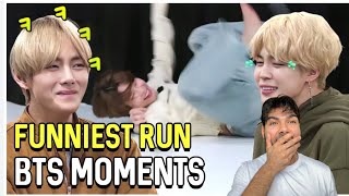 BTS FUNNIEST MOMENTS REACTION [upl. by Attekram]