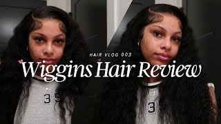 A CURLY WIG INSTALL PRE PLUCKED PRE BLEACHED FRONTAI WIG  LOOSE DEEP WAVE FT WIGGINS HAIR [upl. by Kcarb]