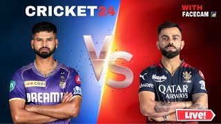 RCB VS KKR IPL Match  Cricket 24  C24 LIVE  shortslive cricket24 shortsfeed viralshort [upl. by Aliac]