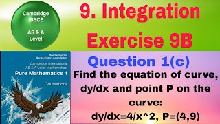 Find the equation of curve dydx and point P on the curve dydx4x2 P49 [upl. by Rugg]