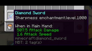 How to Get a Sharpness 1000 Sword in Minecraft 113 Java Edition [upl. by Risay]