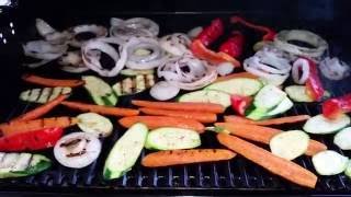 Grilling Vegetables On CharBroil TRUInfrared quotCommercialquot 3 Burner BBQ From Lowes [upl. by Eninahs681]