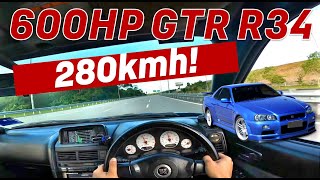 600HP Skyline GTR R34 POV Review  280kmh on Lekas Highway [upl. by Nnad745]