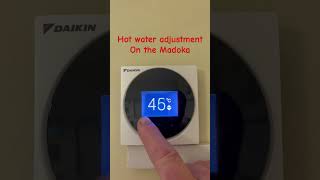 Daikin Madoka hot water temperature daikin madoka hotwater heatpumps renewableenergy [upl. by Narib]