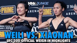 Zhang Weili Yan Xiaonan Make Weight for AllChina Title Fight  UFC 300 [upl. by Illak771]