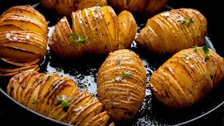 Perfectly Crispy Hasselback Potatoes How to Make the a next level Potato Side Dish [upl. by Aicram808]