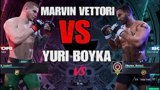 MARVIN VETTORI VS YURI BOYKA ONLINE UFC 5 [upl. by Yelats445]