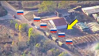 HIMARS destroys a huge Russian convoy with precise hits The Best Moments [upl. by Olram]