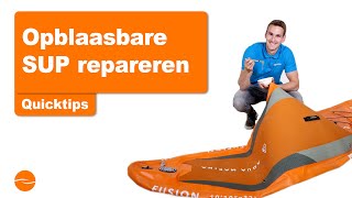 Opblaasbaar SUP board repareren  PVC plakken en ventiel vervangen [upl. by Otsirave]