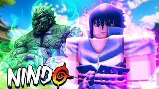 Sasuke Uchiha VS Hashirama Wood Golem Nindo RPG [upl. by Edlitam]