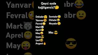 Qaysi oyda tuĝilgansiz🤨 [upl. by Arek612]