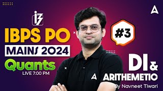 IBPS PO Mains 2024  Quants Data Interpretation amp Arithmetic 3  By Navneet Tiwari [upl. by Eibrab]