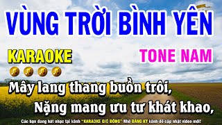 Karaoke Vùng Trời Bình Yên Tone Nam Remix Beat Hay  Nhạc Sống Gió Đông [upl. by Aggappora]