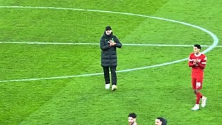 LIVERPOOL FANS SINGING JURGEN KLOPP’S SONG AT FULL TIME  Liverpool 52 Norwich [upl. by Castor]