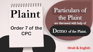 What is Plaint and its Particulars under CPC  Order 7 Rule 19  CPC [upl. by Clarice]