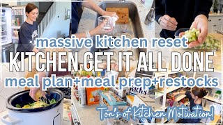 MASSIVE KITCHEN GET IT ALL DONE MARATHON FAMILY GROCERY HAUL  MEAL PLAN  MEAL PREP [upl. by Ellimac]