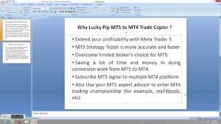 MT5 to MT4 Trade Copier Intro [upl. by Aihsemek109]