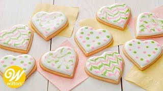 How to Decorate Cookies with Thinned Royal Icing  Wilton [upl. by Ytsur]