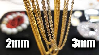 2mm vs 3mm Gold Rope Chains  Dont Make This Mistake [upl. by Sanborne]