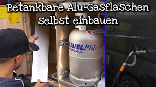 Tankgasflaschen Einbau im Kastenwagen Campervan Wohnmobil Alugas TravelMate [upl. by Kenta32]