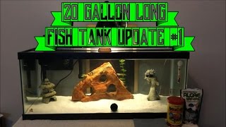 Fish Aquarium Update 1 My 20 Gallon Long Aqueon Tank SetUp [upl. by Ecinom]