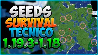 5 MEJORES SEEDS para SURVIVAL TECNICO  Tutorial Minecraft 1204  118  Rus Just That [upl. by Nowyt]