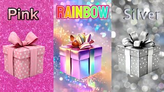 Choose your gift box Pink Rainbow 🌈 and Silver 😱 [upl. by Ewen]