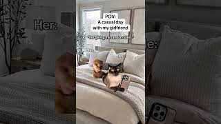 CAT MEMES 🐱A casual day with my girlfriend catmemes relatable relationship [upl. by Hanny]