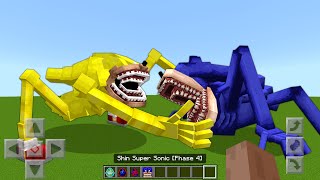 Super Shin Sonic vs Shin Sonic Mod ADDON UPDATE in MINECRAFT PE [upl. by Mastrianni66]