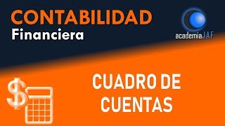 El cuadro de cuentas contable  Contabilidad Capítulo 12 curso básico  academia JAF [upl. by Mehsah]