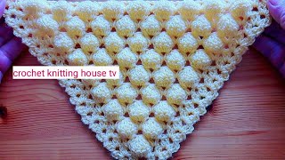 comment faire un châle triangle au crochet magnifique facile et rapidecrochet chale débutant facile [upl. by Etteiluj573]