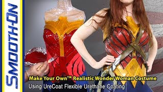 How to Make a Wonder Woman Cosplay Breastplate using UreCoat ImpactResistant Coating [upl. by Ahcrop]