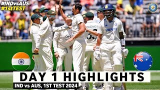 India vs Australia 1st Test Cricket Match Day 1 Full Highlights Cricket Live Highlights 22112024 [upl. by Hui131]