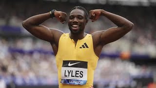 Noah Lyles Shatters Personal Best with 981s 100m Win in London – Olympic Prep HeatUp [upl. by Ellie]