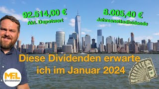 Diese Dividenden erwarte ich im Januar Aktiendepot quotNo risk no funquot [upl. by Eseerahs]