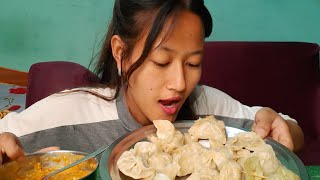 Eting momo 🥟🥟🥟🥟 piro aachar 🥵🥵 mukbang sap le subscribe garnu hola mero chanel 🥺🥺 [upl. by Maurits984]