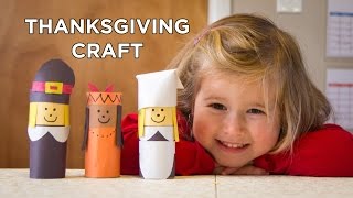 Thanksgiving Craft Make Pilgrims and Native Americans [upl. by Enneibaf247]