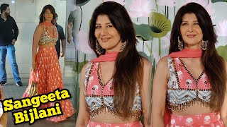 Sangeeta Bijlani Looks Beautiful at Sohail Khan Diwali Celebration Party 2023 [upl. by Rubetta]