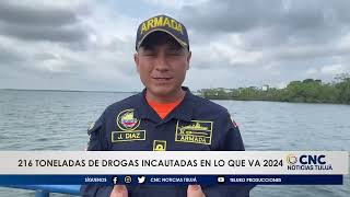 Armada de Colombia intercepta embarcación con 77 bultos de cocaína en el Pacífico [upl. by Erlene]