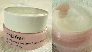 innisfree Jeju Cherry Blossom ToneUp Cream  demo [upl. by Rhoads]