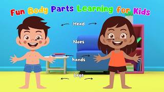 body part names kids video  Head Shoulder knees toes nursery rhymes [upl. by Ylekalb190]