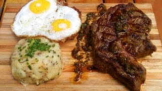 Bife Asado con Puré Ahumado  Receta Locos X el Asado [upl. by Smaoht]