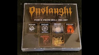 Onslaught – Force From Hell 1983 – 2007 6 cd 2021 jewel case box set UNBOXING OVERVIEW [upl. by Enimrac]