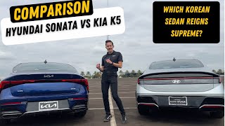 Hyundai Sonata vs Kia K5 HeadtoHead Showdown [upl. by Ettenahs42]