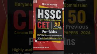 HSSC CET 50 Previous Papers In English with Complete Explanation Book Review [upl. by Rialcnis]