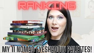 NOMAD COSMETICS EYESHADOW PALETTE RANKING [upl. by Teerprug]