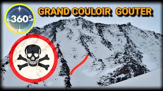 DEATH COULOIR MONT BLANC  GOUTER  360° VIDEO [upl. by Thetis]