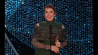 Olivia Colman wins Best Actress award at the Oscars [upl. by Ylle]